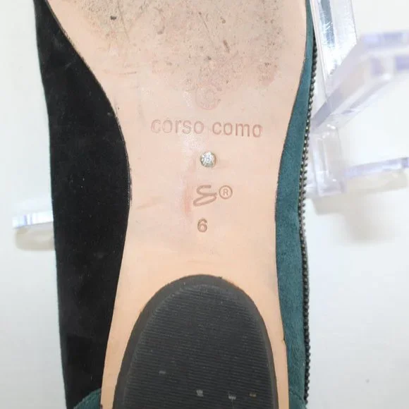 Corso Como Multicolored Suede Zipper Embellishment Ballet Flats #126 - Picture 11 of 11